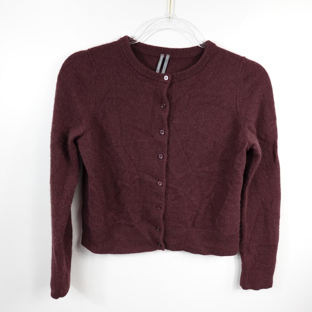 Anthropologie Juliet Cashmere Cardigan Sweater Chocolate S Preppy Modest Office